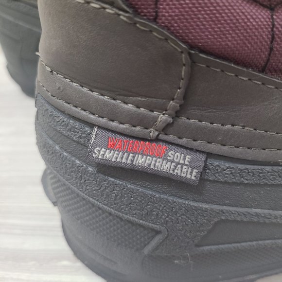 EUC Aubergine Purple & Grey WOMEN'S WINTER BOOTS with Faux Fur - Hardly worn! - Picture 6 of 6